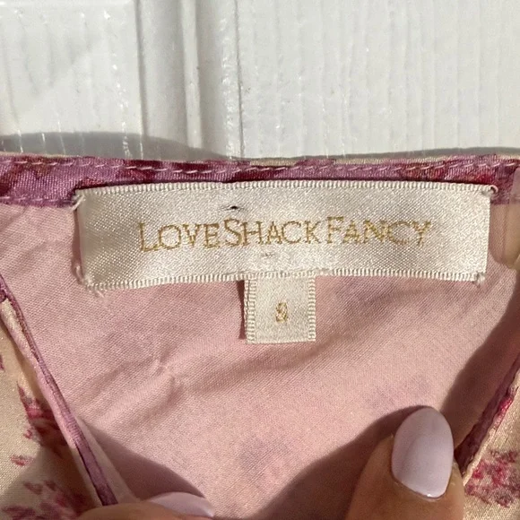 LoveShackFancy Pink Patchwork Slip Dress - damaged - Picture 9 of 11